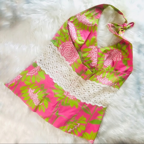 Lilly Pulitzer Vintage Halter Top Sunflower Soliel - Picture 7 of 10